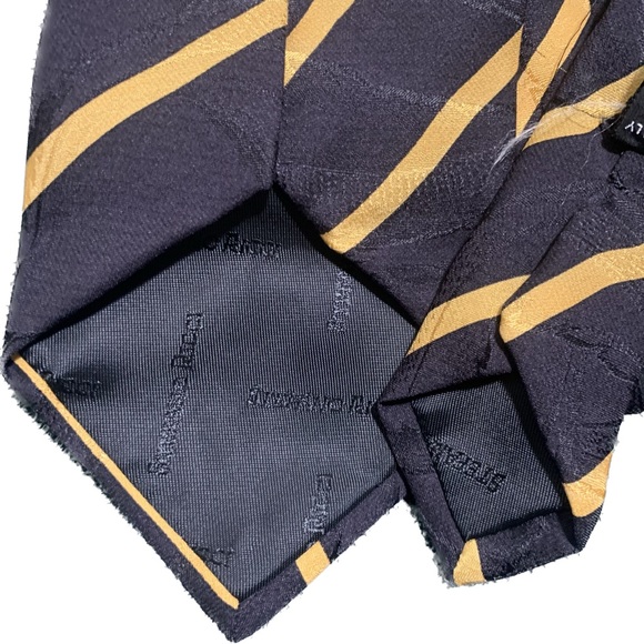 Designer Stefano Ricci for Battaglia Beverly Hills Striped Leaves Silk Tie - Picture 3 of 4